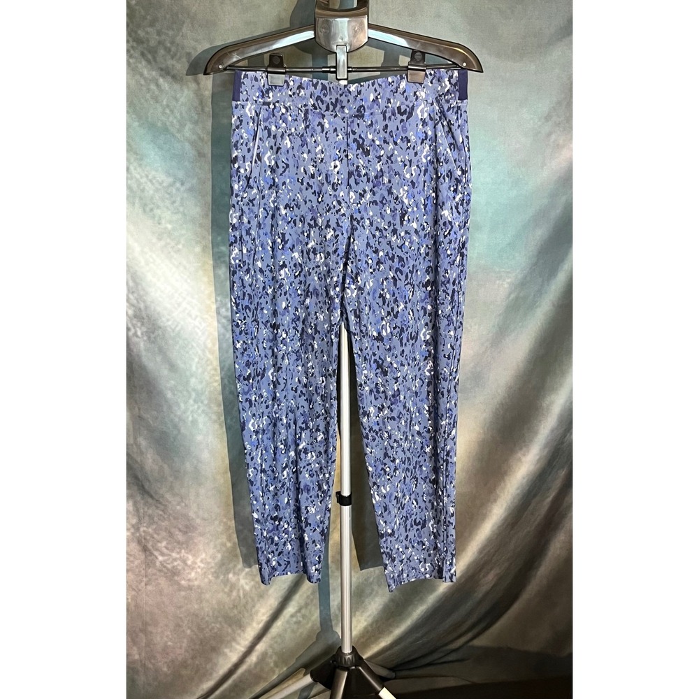 Athleta Brooklyn Ankle‎ Pant Women's Size 10 Blue Multi Print Casual Activewear